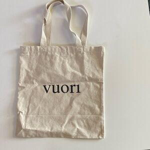 Vuori Cream Canvas Tote Bag. The Rise. The Shine.